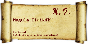 Magula Ildikó névjegykártya